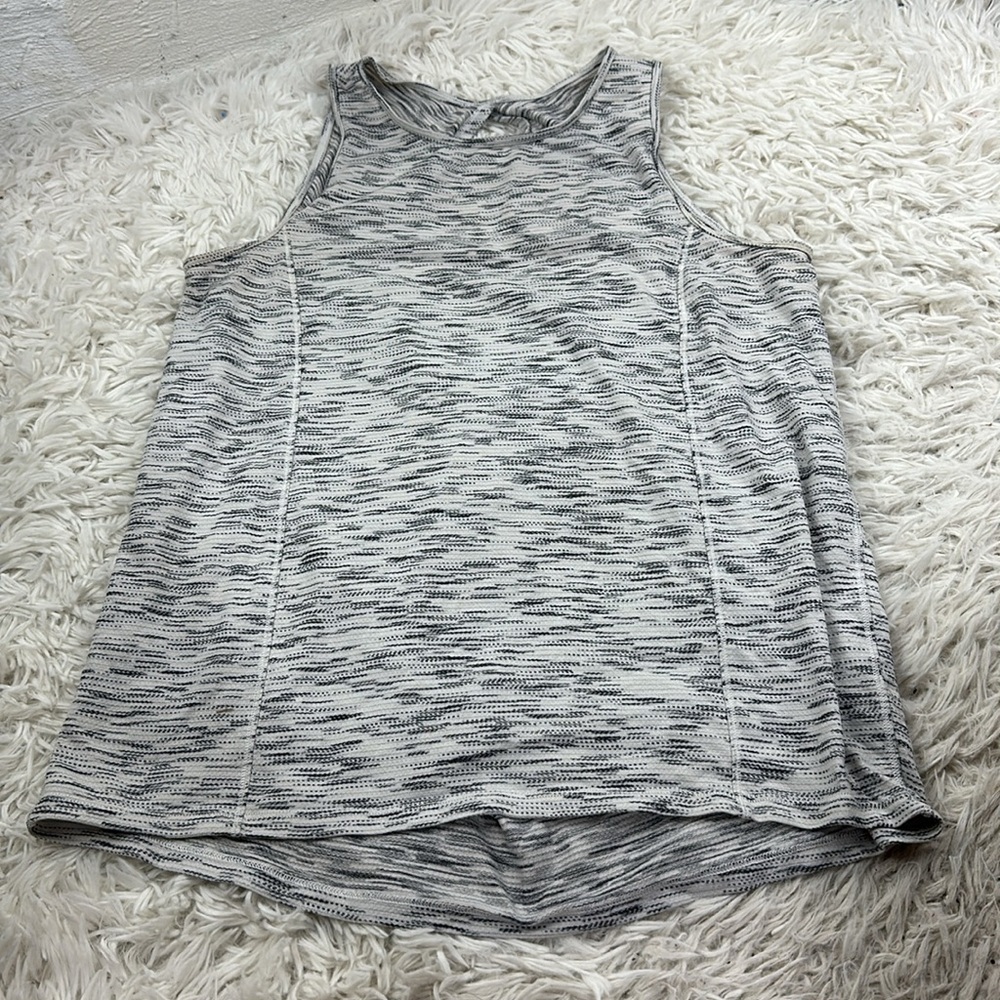 Lululemon Low Key Tank *Silver Tiger Space Dye Black White
